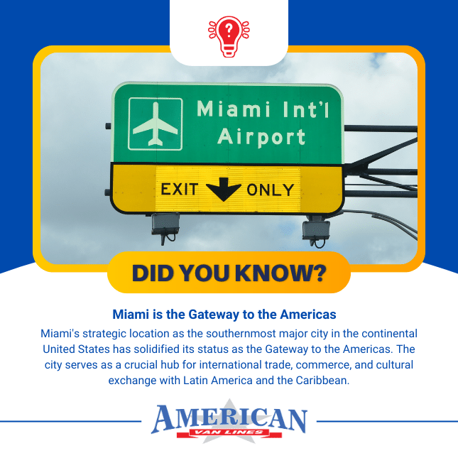 Did you know, Miami is the gateway to the Americas